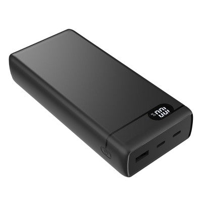North 20000mAh 20W Power Bank with USB-A and USB-C Ports - Black