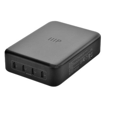 Monoprice 4-Port 240W USB-C GaN Charger, Fast Charge, For Laptops, Tablets, and Phones, Black
