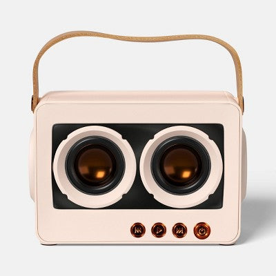 Retro Tech Wireless Bluetooth Speaker - heyday™ Stucco: USB-C Connection, Bookshelf