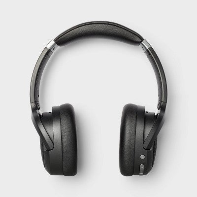 Active Noise Cancelling Bluetooth Wireless Over-Ear Headphones - heyday™ Black: Built-In Mic, Detachable Cable